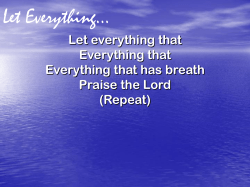Let Everything That Has Breath
