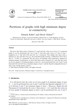 Partitions of graphs with high minimum degree or connectivity