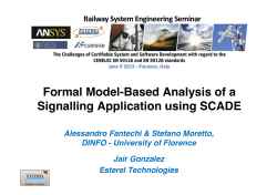 Formal Model-Based Analysis of a Signalling Application