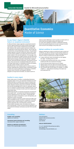 Quantitative Economics Master of Science