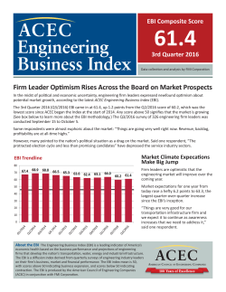 Firm Leader OpƟmism Rises Across the Board on Market Prospects
