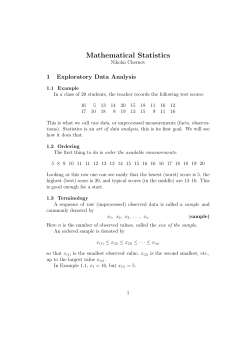 Mathematical Statistics - Personal Web Space