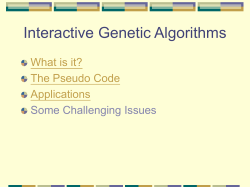 Interactive Genetic Algorithms - AI-Econ