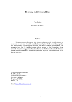 Identifying Social Network Effects