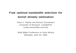 Fast optimal bandwidth selection for kernel density estimation