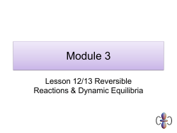 reversible reactions, dynamic equilibria