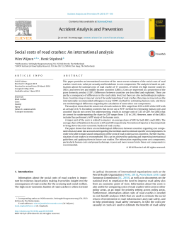Social costs of road crashes: An international analysis