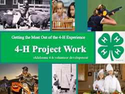 Project Evaluation - Oklahoma 4-H
