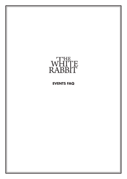 events faq - The White Rabbit