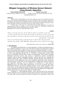 Mitigate Congestion of Wireless Sensor Network using Genetic