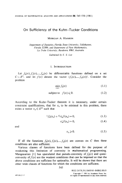 On Sufficiency of the Kuhn-Tucker Conditions