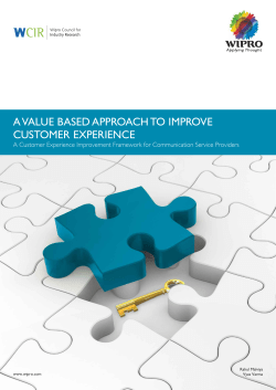 A Value Based Approach to Improve Customer Experience