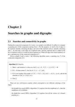 Chapter 2 Searches in graphs and digraphs