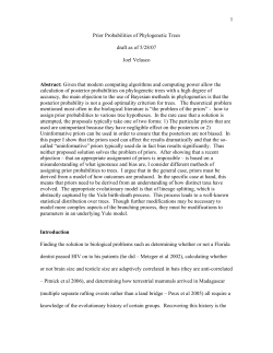 Prior Probabilities of Phylogenetic Trees