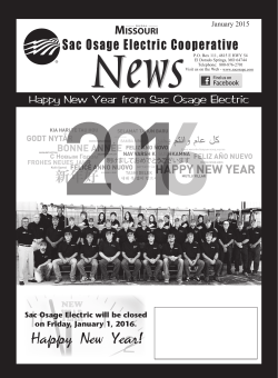 Happy New Year! - Sac Osage Electric Cooperative