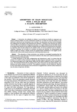 Adsorption of chain molecules at an interface can occur for two