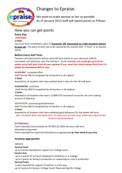 How am I given a point? - Exmouth Community College