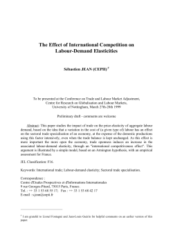The impact of international trade on labour demand elasticities