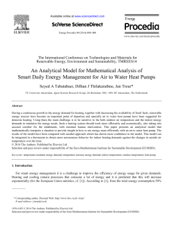 An Analytical Model for Mathematical Analysis of Smart Daily Energy