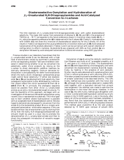 Diastereoselective Osmylation and Hydroboration of &beta;,&gamma;