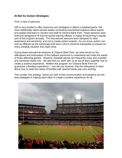 At bat for autism strategies