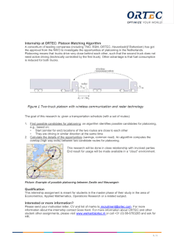 Internship at ORTEC: Platoon Matching Algorithm