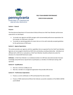 Field Team Member-Performance Expectation Guidelines