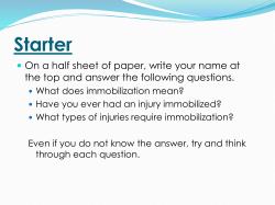 Splinting