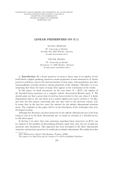 LINEAR PRESERVERS ON B(X)