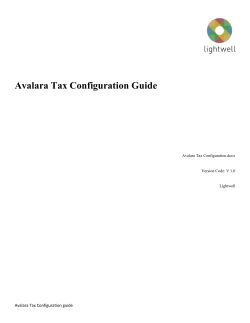 Avalara Tax Configuration Guide