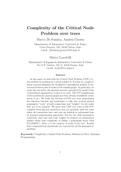 Complexity of the Critical Node Problem over trees