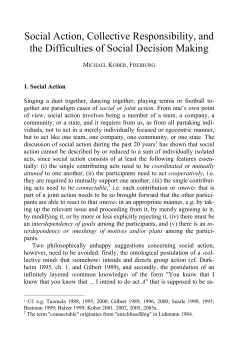 Social Action, Collective Responsibility, and the Difficulties of Social