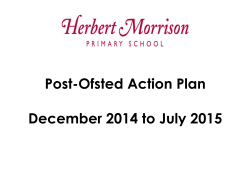 Post-Ofsted Action Plan - Herbert Morrison Primary School