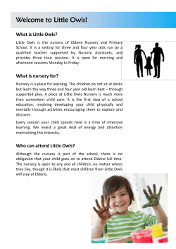 Nursery handbook - Eldene Primary School