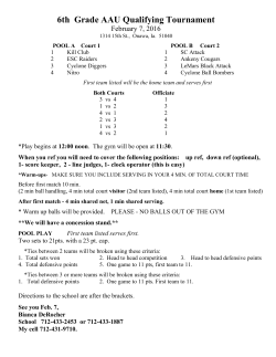 11th Grade AAU Volleyball Tournament