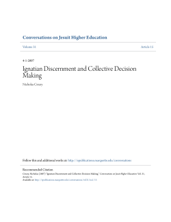 Ignatian Discernment and Collective Decision Making