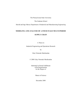 modeling and analysis of a four stage multi-period supply