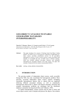 2. Ontology-based Geo-Object Catalogs