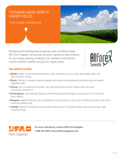 PROVIDING MORE VARIETY, HIGHER YIELDS.