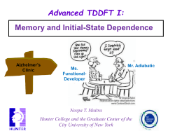 TDDFT Advanced Topics I