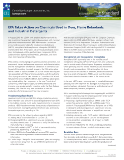 EPA Takes Action on Chemicals Used in Dyes, Flame Retardants