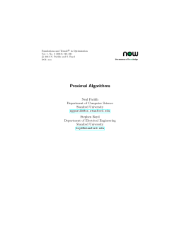Proximal Algorithms - Department of Systems Engineering and