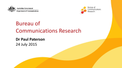 Telsoc powerpoint presentation - Department of Communications