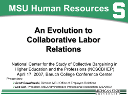 An Evolution to Collaborative Labor Relations