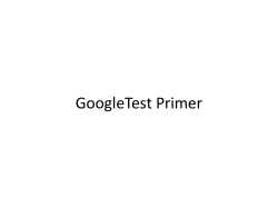 GoogleTestPrimer