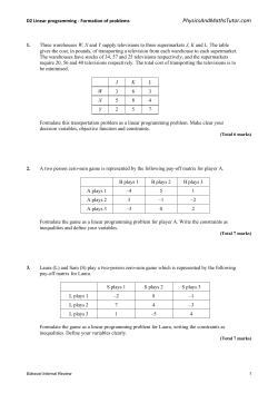 D2 Linear programming - Formation of problems.rtf