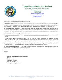 YMP Volunteer Info - Young Meteorologist