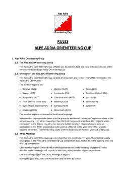 AAOC Competition Rules - Alpe Adria Orienteering Group