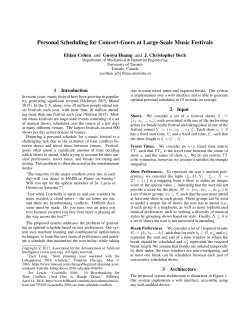 Preference-based Scheduling System for Concert