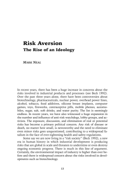 Risk Aversion - Fraser Institute